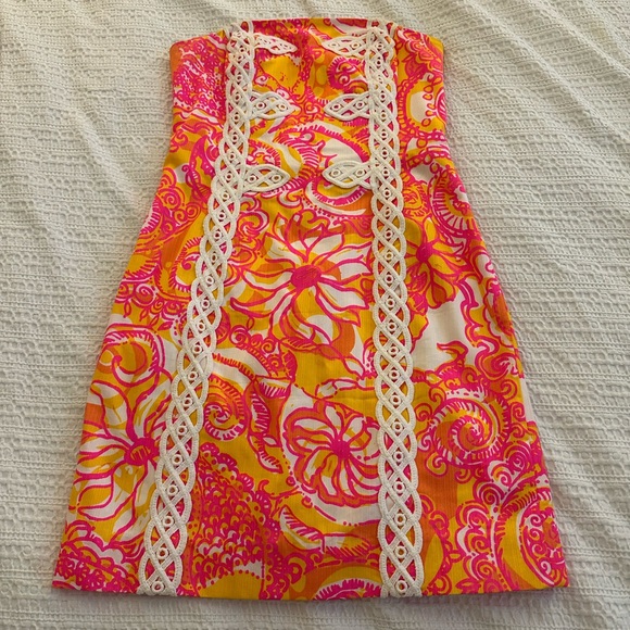 Lilly Pulitzer strapless summer dress - Picture 1 of 3
